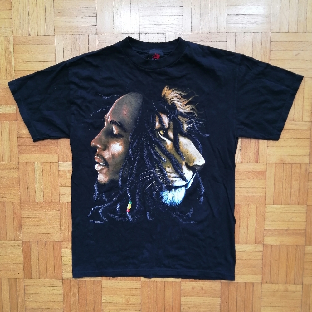 Bob Marley Lion Black T-shirt Medium